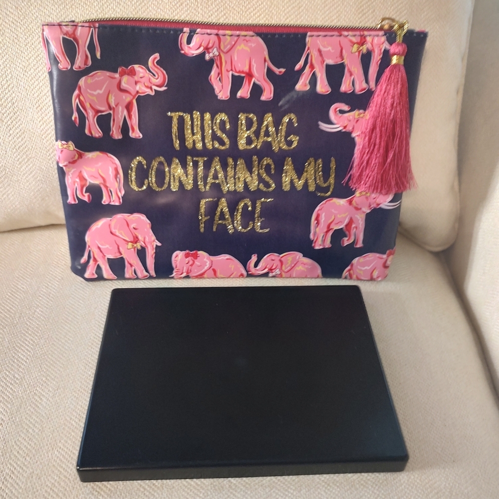 Rare Mary Kay Portable Mirror & Elephant Makeup Bag